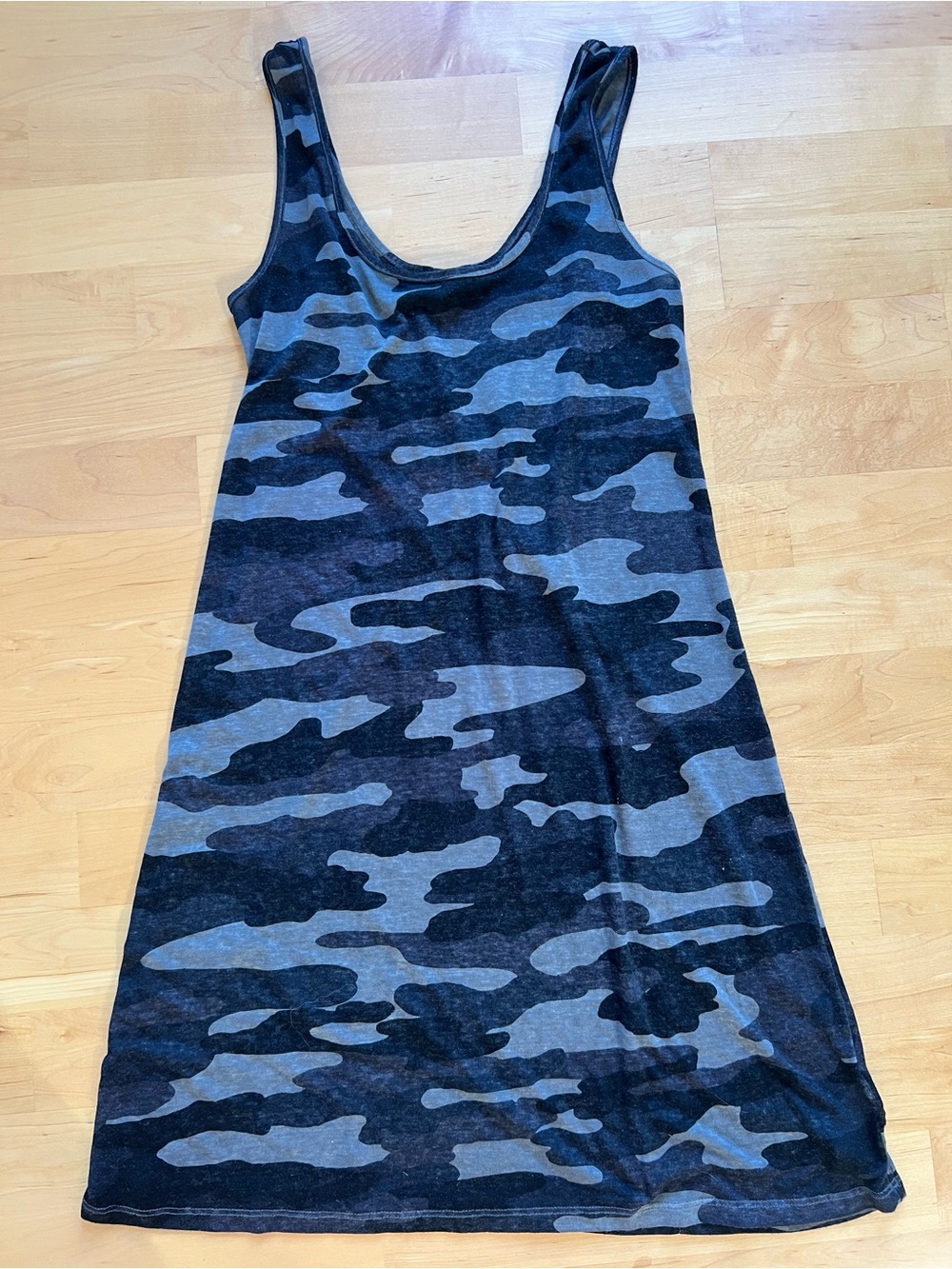 Lucky Brand Women’s Camo Tank Dress in Black and Gray
